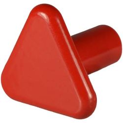 Knob, Triangle, Red