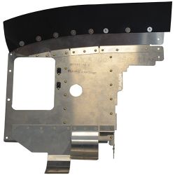 R/H Rear Baffle Assembly, Bare Black Seal