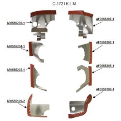 Engine Baffle Kit, Bare, Orange Seals
