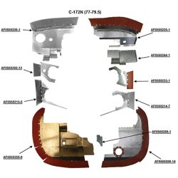 Engine Baffle Kit, Bare, Blue Seals