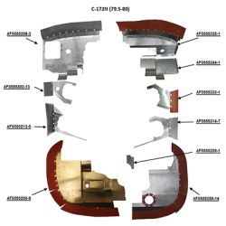 Engine Baffle Kit, Bare, Black Seals