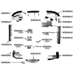 Engine Baffle Kit, Bare, Black Seals