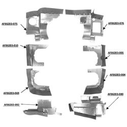 Engine Baffle Kit, Bare, Blue Seals