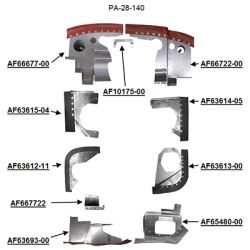 Engine Baffle Kit, Powder Coat, Blue Seals