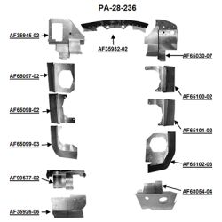 Engine Baffle Kit, Powder Coat, Orange Seals