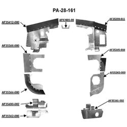 Engine Baffle Kit, Bare, Orange Seals