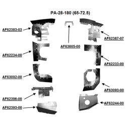 Engine Baffle Kit, Powder Coat, Blue Seals