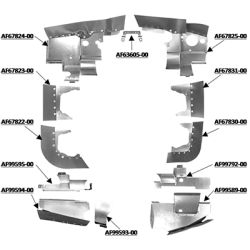 Engine Baffle Kit, Bare, Blue Seals