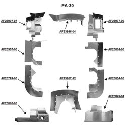 Engine Baffle Kit, Bare, Black Seals