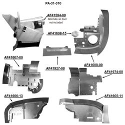 Engine Baffle Kit, Bare, Black Seals