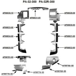 Engine Baffle Kit, Powder Coat, Black Seals